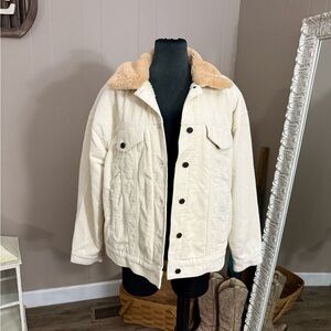 Pacsun • Oversized Corduroy Sherpa Lined Trucker Jacket